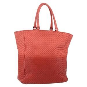 BOTTEGA VENETA INTRECCIATO Tote Bag Leather Orange 256425 Auth ka1155